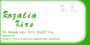 rozalia kirs business card